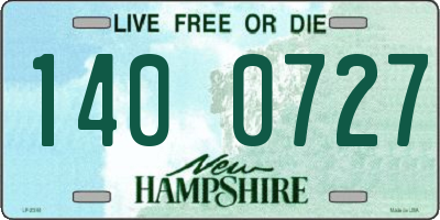 NH license plate 1400727