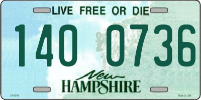 NH license plate 1400736