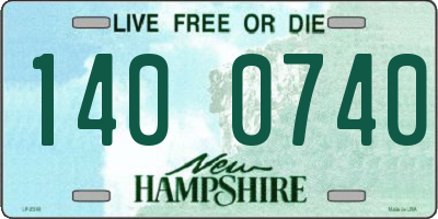 NH license plate 1400740