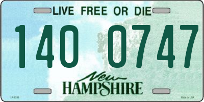 NH license plate 1400747