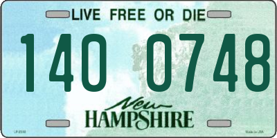 NH license plate 1400748