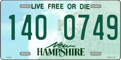 NH license plate 1400749