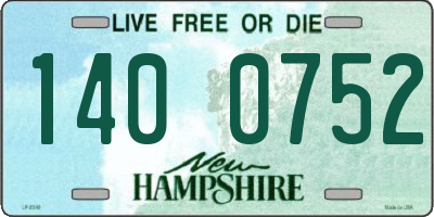 NH license plate 1400752