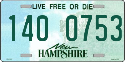 NH license plate 1400753