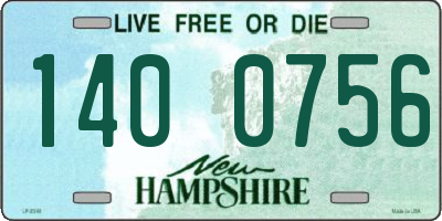 NH license plate 1400756