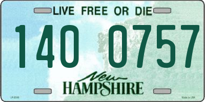 NH license plate 1400757