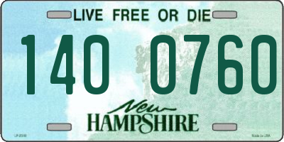 NH license plate 1400760