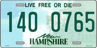 NH license plate 1400765