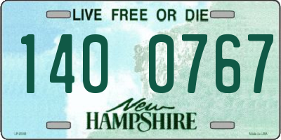 NH license plate 1400767