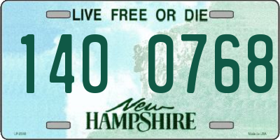 NH license plate 1400768