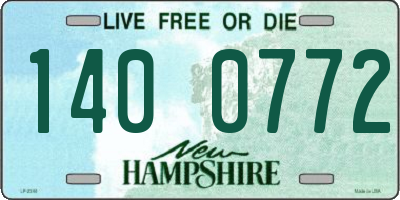 NH license plate 1400772