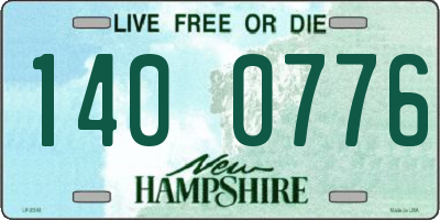 NH license plate 1400776