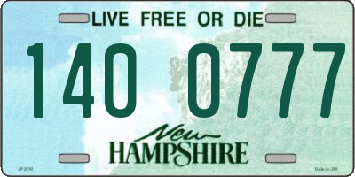 NH license plate 1400777