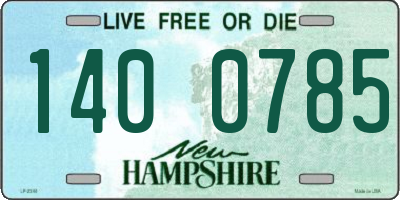NH license plate 1400785