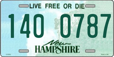 NH license plate 1400787