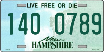 NH license plate 1400789