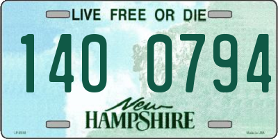 NH license plate 1400794
