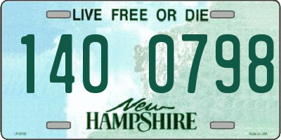 NH license plate 1400798