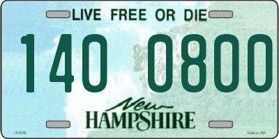 NH license plate 1400800