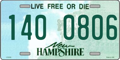 NH license plate 1400806