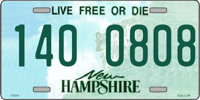 NH license plate 1400808