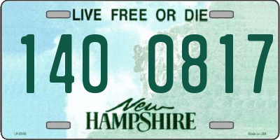 NH license plate 1400817