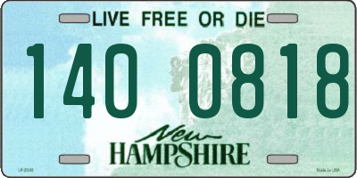 NH license plate 1400818