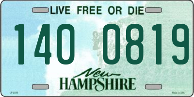 NH license plate 1400819