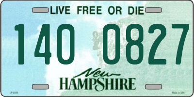 NH license plate 1400827