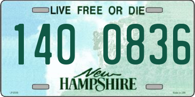 NH license plate 1400836