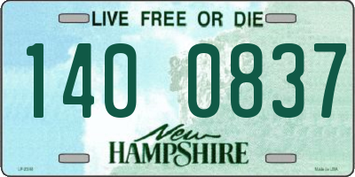 NH license plate 1400837