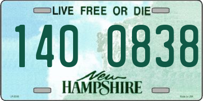 NH license plate 1400838