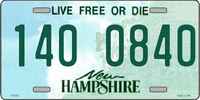 NH license plate 1400840