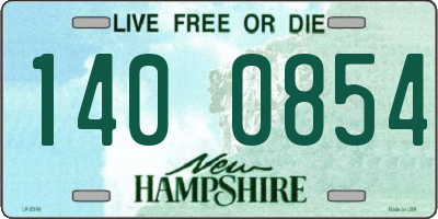 NH license plate 1400854