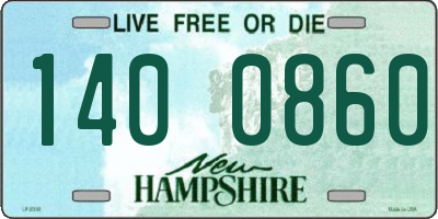 NH license plate 1400860