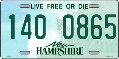 NH license plate 1400865