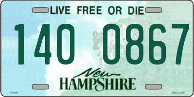 NH license plate 1400867