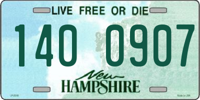 NH license plate 1400907