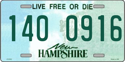 NH license plate 1400916