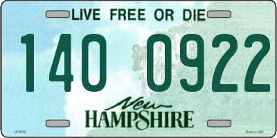 NH license plate 1400922