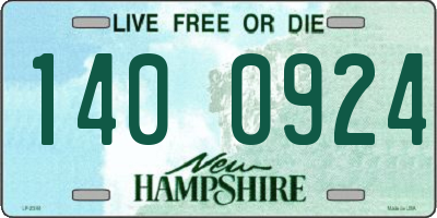 NH license plate 1400924