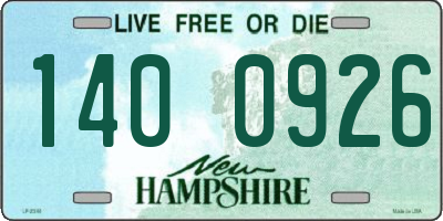 NH license plate 1400926