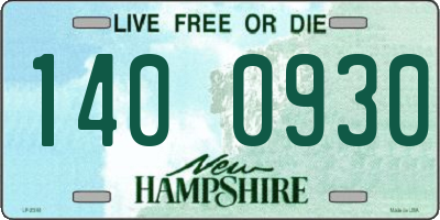 NH license plate 1400930