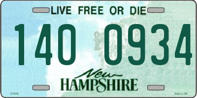 NH license plate 1400934