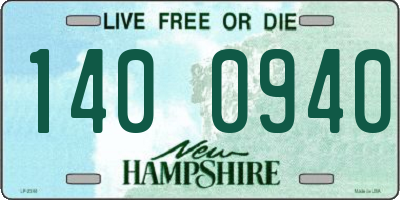 NH license plate 1400940
