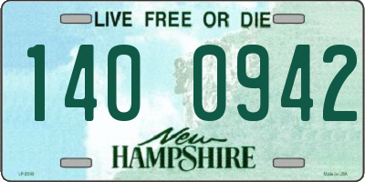 NH license plate 1400942