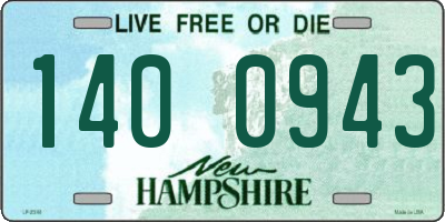 NH license plate 1400943