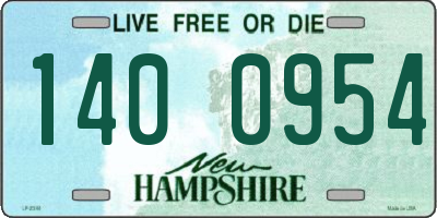 NH license plate 1400954