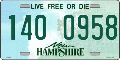 NH license plate 1400958