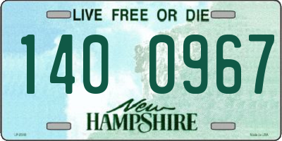 NH license plate 1400967
